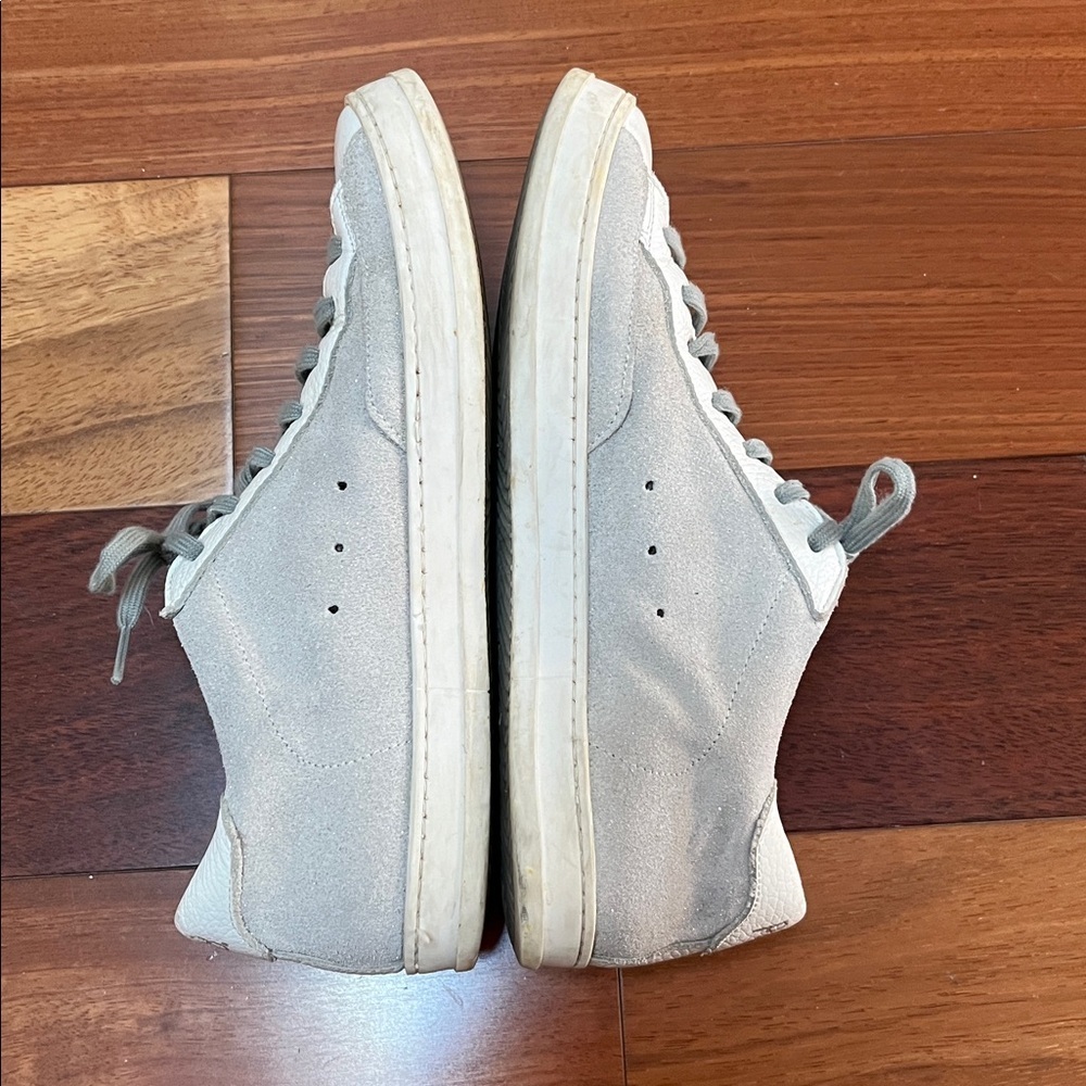 P448 John Softy Low Top White Glitter Sneaker Sz 41 Designer Leather Italy - Picture 9 of 12